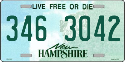 NH license plate 3463042