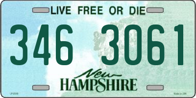 NH license plate 3463061