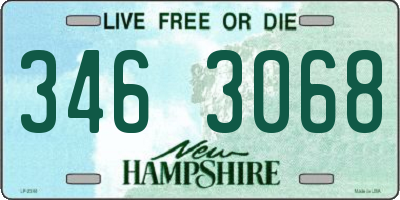 NH license plate 3463068