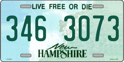 NH license plate 3463073