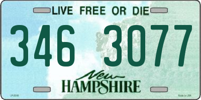 NH license plate 3463077