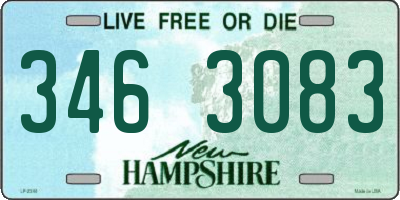 NH license plate 3463083