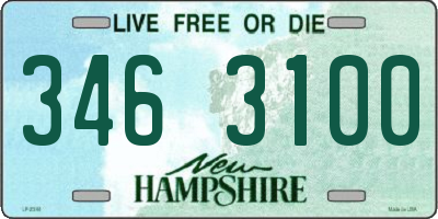 NH license plate 3463100