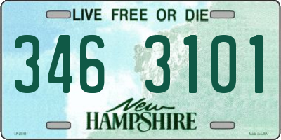 NH license plate 3463101