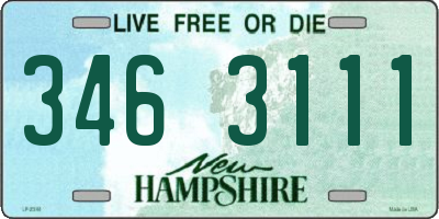 NH license plate 3463111