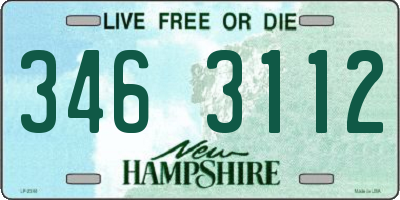 NH license plate 3463112