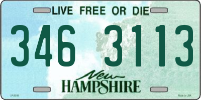 NH license plate 3463113