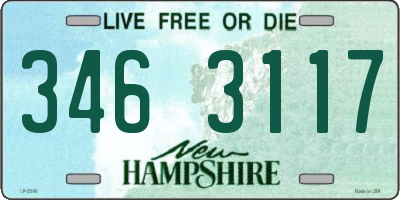 NH license plate 3463117