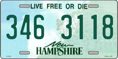 NH license plate 3463118