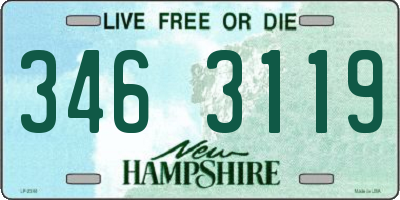 NH license plate 3463119