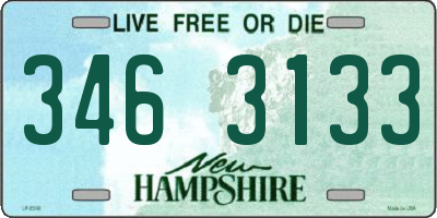 NH license plate 3463133