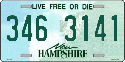 NH license plate 3463141