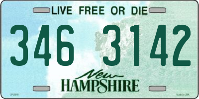 NH license plate 3463142