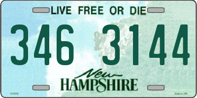 NH license plate 3463144