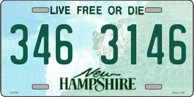 NH license plate 3463146
