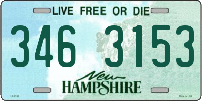 NH license plate 3463153