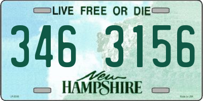 NH license plate 3463156