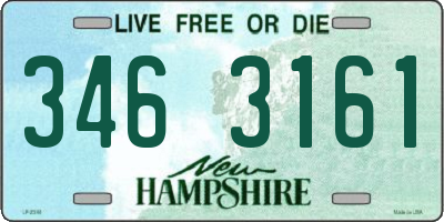 NH license plate 3463161