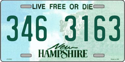 NH license plate 3463163