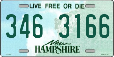 NH license plate 3463166