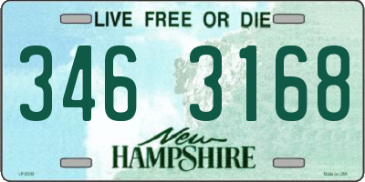 NH license plate 3463168