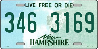 NH license plate 3463169