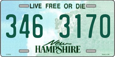 NH license plate 3463170