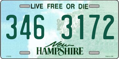 NH license plate 3463172