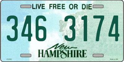 NH license plate 3463174