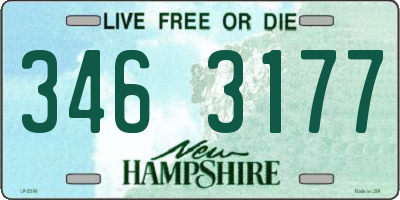 NH license plate 3463177