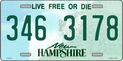 NH license plate 3463178