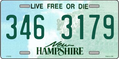 NH license plate 3463179