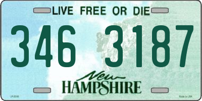 NH license plate 3463187