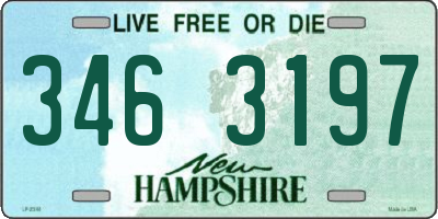NH license plate 3463197