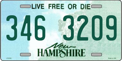 NH license plate 3463209