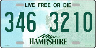 NH license plate 3463210