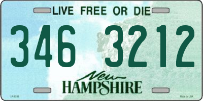 NH license plate 3463212