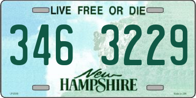NH license plate 3463229