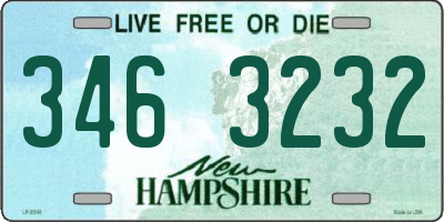 NH license plate 3463232