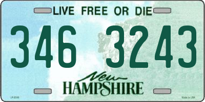 NH license plate 3463243