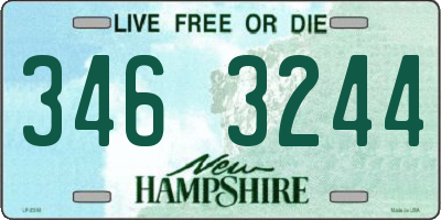 NH license plate 3463244