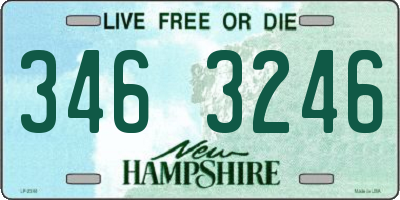 NH license plate 3463246