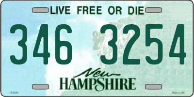 NH license plate 3463254
