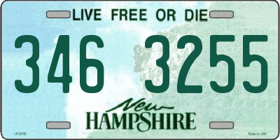 NH license plate 3463255