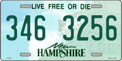 NH license plate 3463256