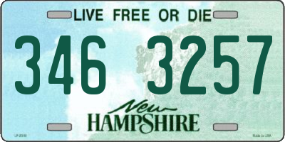 NH license plate 3463257