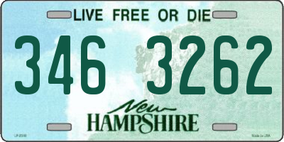 NH license plate 3463262
