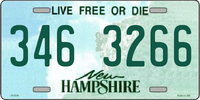 NH license plate 3463266