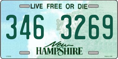 NH license plate 3463269