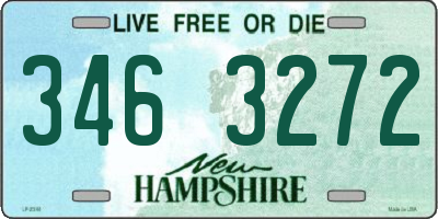 NH license plate 3463272